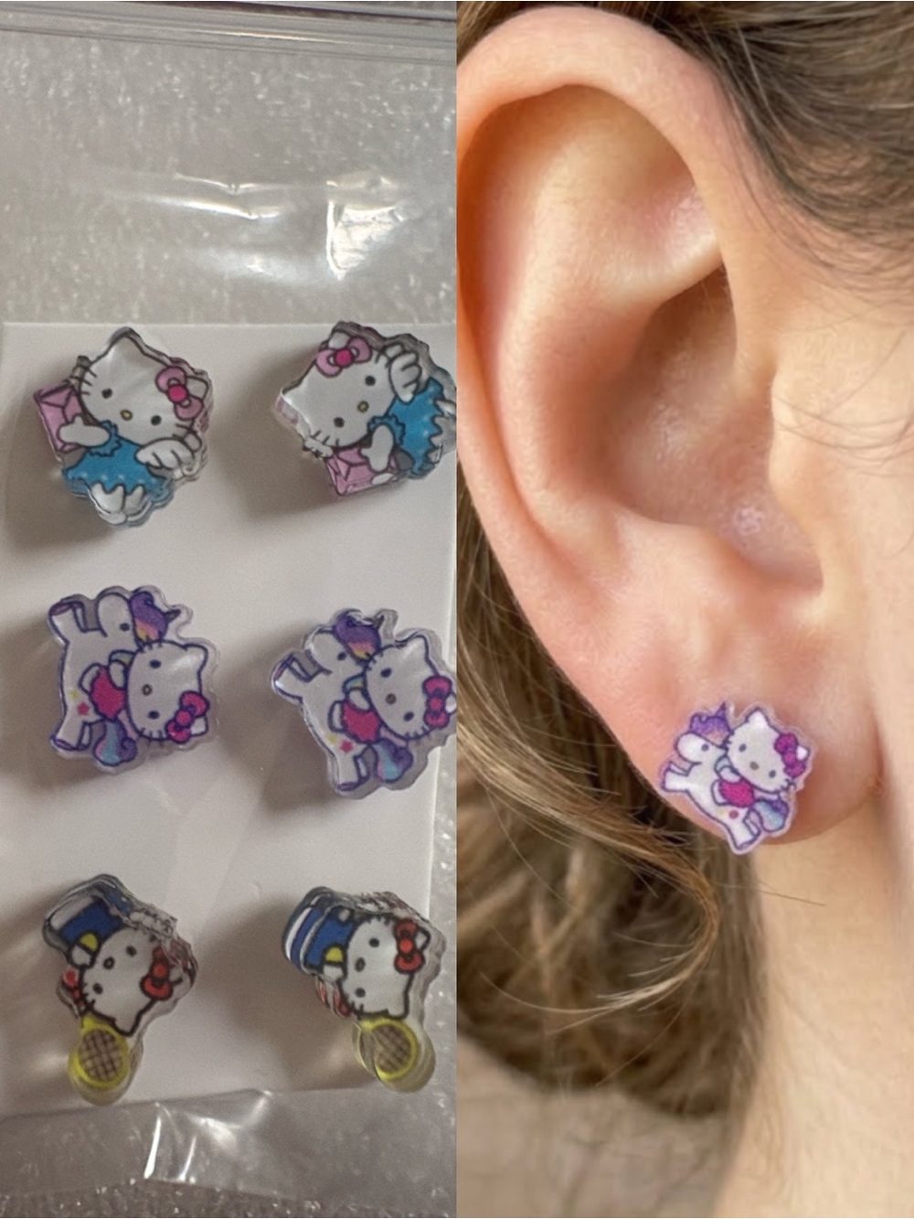 🆕Hello Kitty: Adult & Kids Stud Earring Set